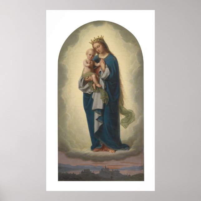 Ehre an Jesus und Maria (30 x 50 extra groß) Poster (Vorne)