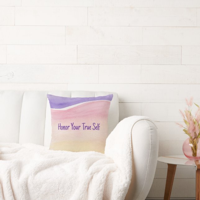 Ehre dein wahres Selbstwurfkissen Kissen (Liege)