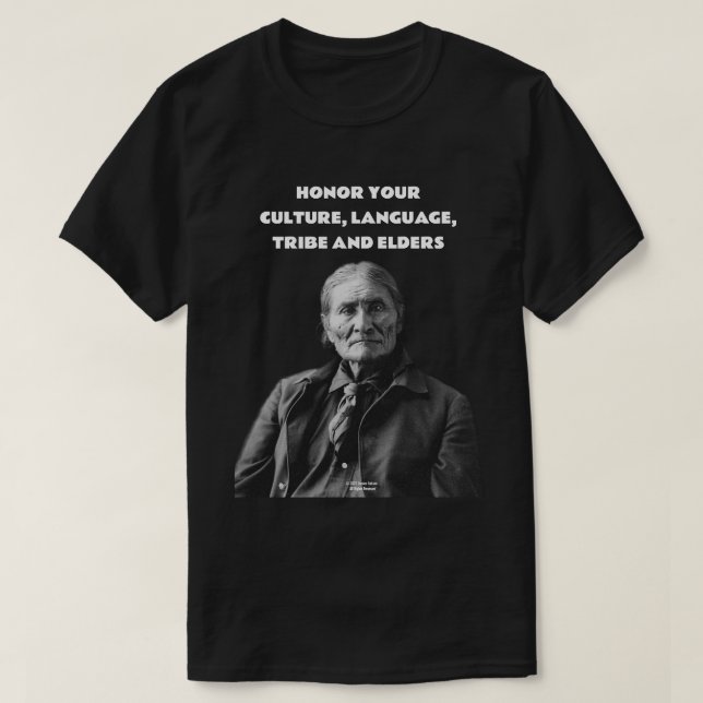 Ehre Deine Kultur Lanaguage Stamm & Elders Native T-Shirt (Design vorne)