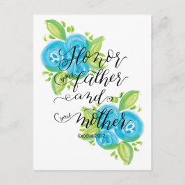 Ehre deinen Vater und deine Mutter Postkarte