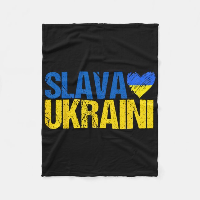 Ehre der Ukraine Fleecedecke (Vorderseite)