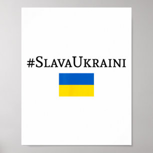 Ehre der Ukraine Mit Ukraine-Flagge Poster