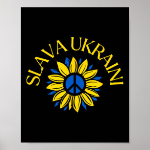 Ehre der Ukraine Slava Ukraini Steht mit der Ukrai Poster