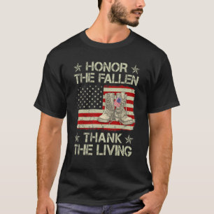 Ehre die gefallenen dankt dem Tag der Lebenden Vet T-Shirt