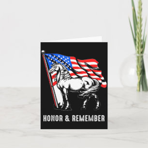Ehre Erinnern Patriotisches Pferd Amerikanische Fl Karte