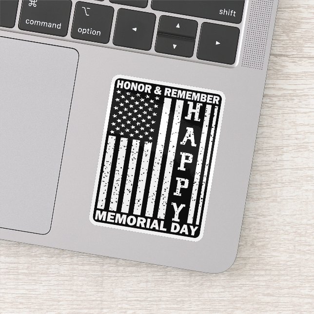 Ehre Erinnern Sie sich an den glücklichen Gedenkta Aufkleber (Detail)