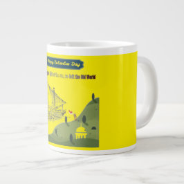 Ehre für Columbus gelb Jumbo-Tasse