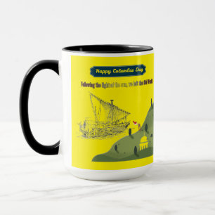 Ehre für Columbus gelb Tasse