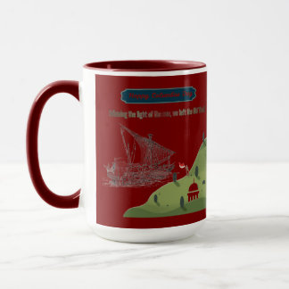 Ehre für Columbus Maroon Tasse