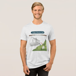 Ehre für Columbus weißer Fleck Tri-Blend Shirt