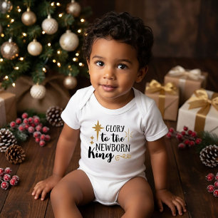 Ehre für den neugeborenen König Weihnachtsgeschenk Baby Strampler
