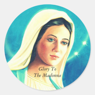 Ehre für die Madonna Runder Aufkleber