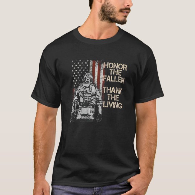 Ehre für die Toten - Danke für die lebendige ameri T-Shirt (Vorderseite)