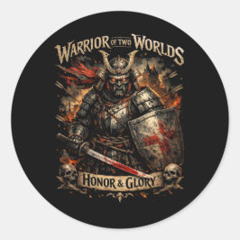 Ehre & Ruhm Runder Aufkleber