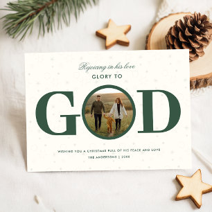Ehre sei Gott Christliche religiöse Familien-Weihn Feiertagskarte