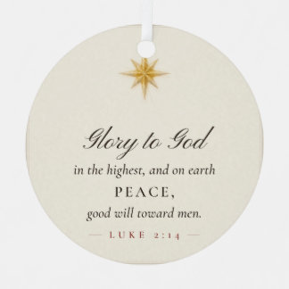 Ehre sei Gott in der Höhe Lukas 2,14 Weihnachtsbau Ornament Aus Metall