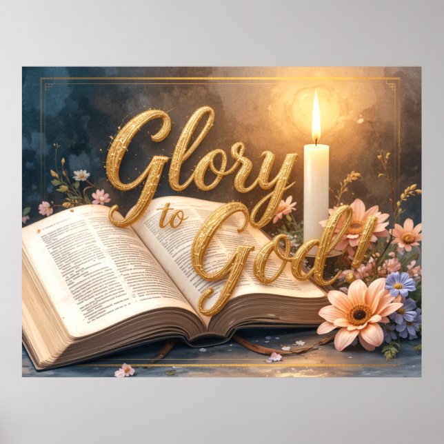 Ehre sei Gott - Inspirierende Kunst #3 Poster (Vorne)