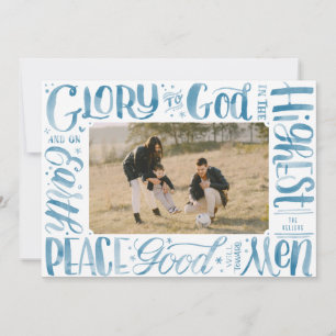 Ehre sei Gott Watercolor Brush Lettering Feiertagskarte