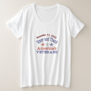 Ehre und Dankbarkeit des amerikanischen Veteranen- Große Größe T-Shirt