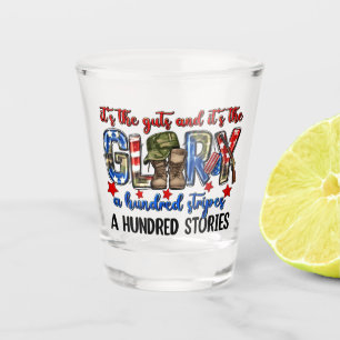 Ehre und Ruhm Patriotisches Tribut-Design Schnapsglas