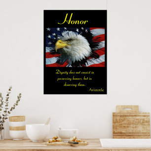 Ehre verkörpert Weisheit und Patriot's Pride Poster