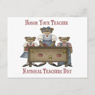 Ehren des Teacher National Teachers Day Postkarte