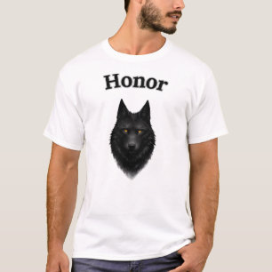 Ehren-Grafik-T-Shirt Black Wolf T-Shirt