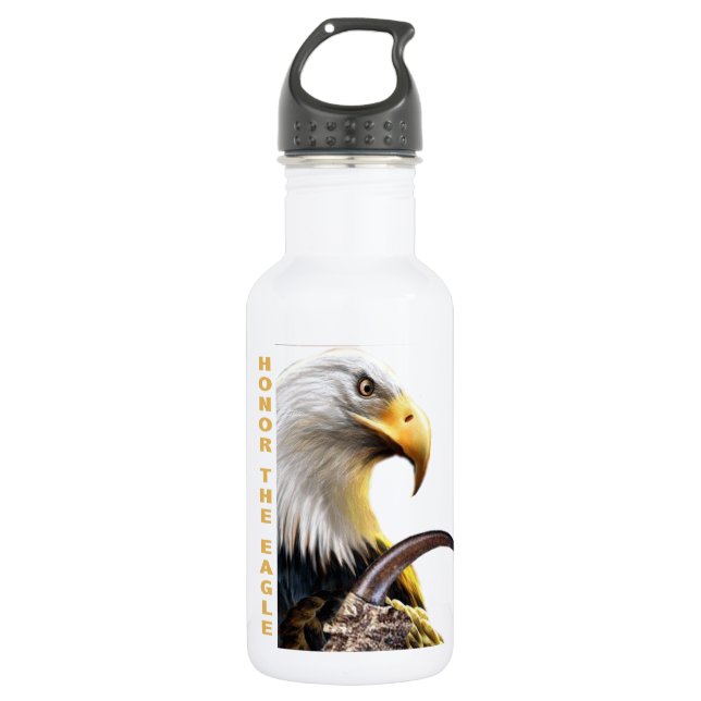 Ehren Sie den Eaglegreifer und -kleid Trinkflasche (Vorderseite)