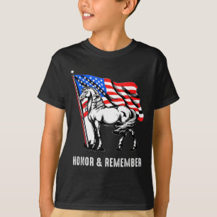 Ehren Sie erinnern patriotisches Pferd amerikanisc T-Shirt