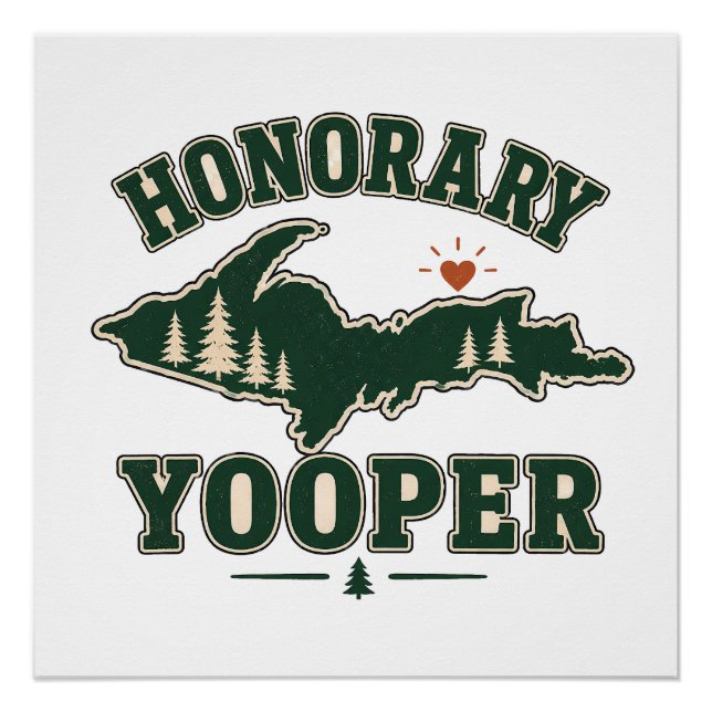 Ehren-Yooper - Oberhalb der Halbinsel Michigan Poster (Vorderseite)