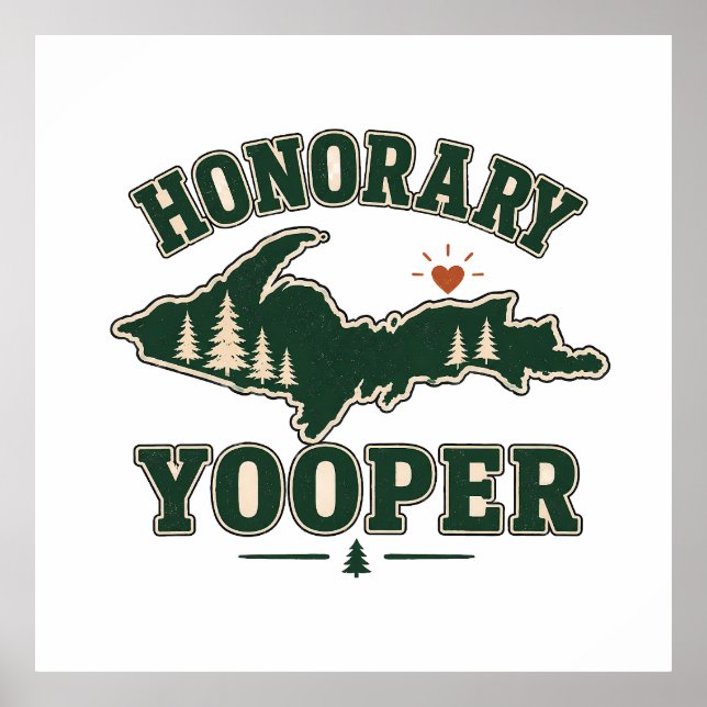 Ehren-Yooper - Oberhalb der Halbinsel Michigan Poster (Vorne)
