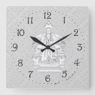 Ehrenahne Wanduhr im Quadratdesign