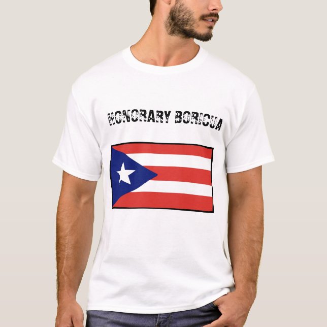 Ehrenamtlich Boricua-blanco T-Shirt (Vorderseite)