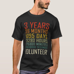 Ehrenamtliche Würdigung Vintage 3-Jahres-Jubiläum T-Shirt