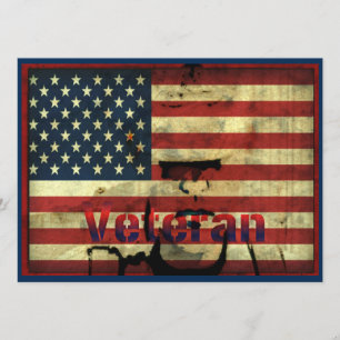 Ehrenausweis für Veteranen Tag 7.5" x 5.5 Einladun Einladung