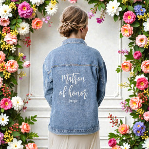 Ehrenbrautjungfer Hochzeit Brautparty Denim Jacke