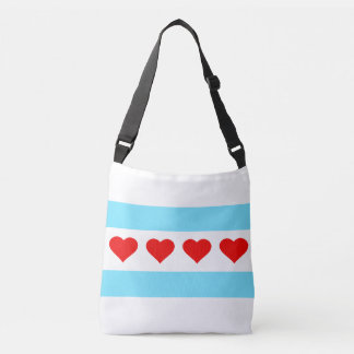 Ehrenchicago-Herz-Flagge Crossbody Tasche