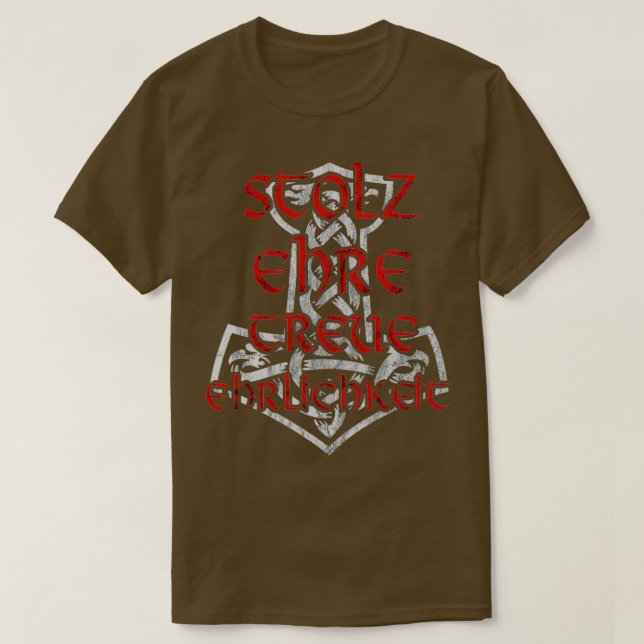 Ehrenehrenhaftigkeit Mjolnir T-Shirt (Design vorne)