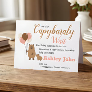 Ehreneinladung zur Capybara-Baby-Party Karte