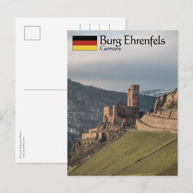 Ehrenfels Castle Deutschland Postkarte (Vorne/Hinten)