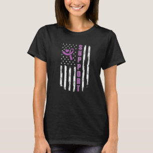 Ehrengäste Awareness Ribbon American Flag S T-Shirt