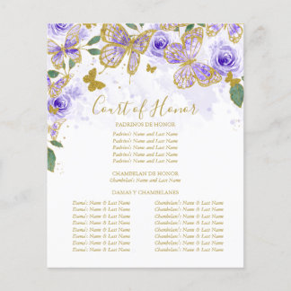 Ehrengericht von Quinceañera Beilage