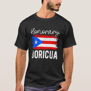 Ehrenhalber Boricua Lustige Puerto Rico-Flagge Bor T-Shirt