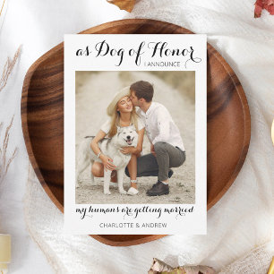 Ehrenhund Hochzeits-Foto-Engagement modern Ankündigung