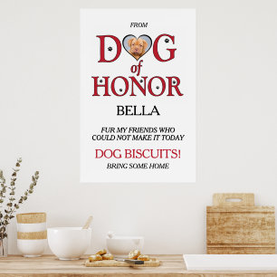 Ehrenhund Hochzeitskuchen Bar mit für Haustiere F Poster