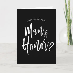 Ehrenmann   Skriptstil Custom Black Wedding Karte