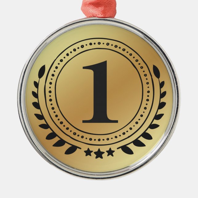 Ehrenmedaille mit Gold Gradient auf dem ersten Pla Silbernes Ornament (Vorne)