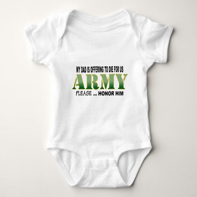 EhrenVater - Armee Baby Strampler (Vorderseite)