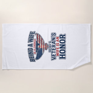 Ehrenvolles patriotisches Adler-Shirt für die Ehef Strandtuch