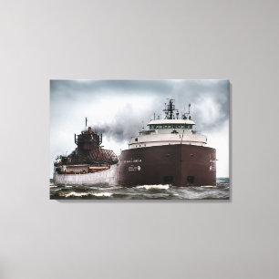 Ehrenwerte James L Oberstar Schiff auf dem Lake Su Leinwanddruck